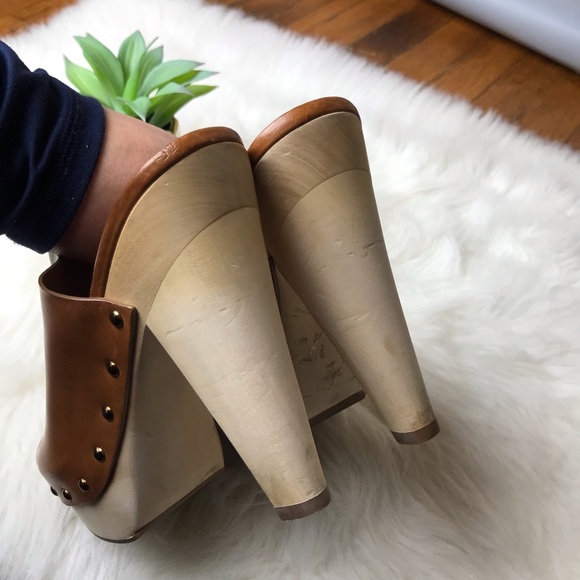 Via Spiga (N) Leather Mules Heels Sandals - Picture 6 of 6